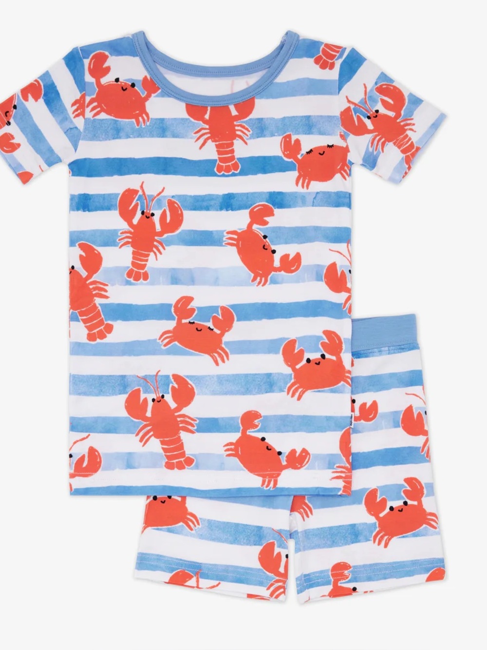 Little Sleepies Crustacean Crew Two-Piece Short Sleeve & Shorts Pajama Set